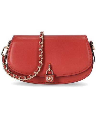 Michael Kors Women's Suri Small Saffiano Leather Crossbody Bag - Red