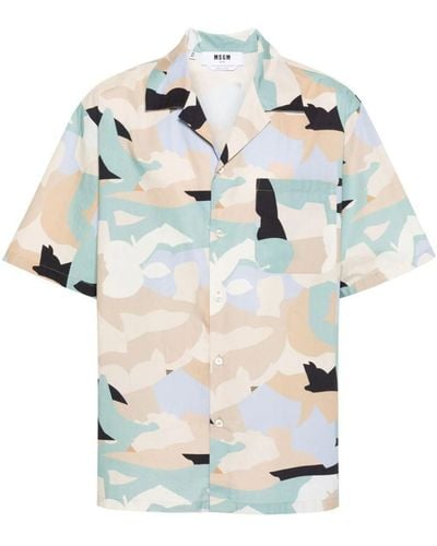 MSGM Geo Camo Shirt - Grey