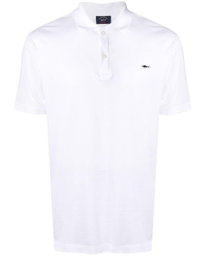 Paul & Shark Embroidered Logo Polo Shirt - White