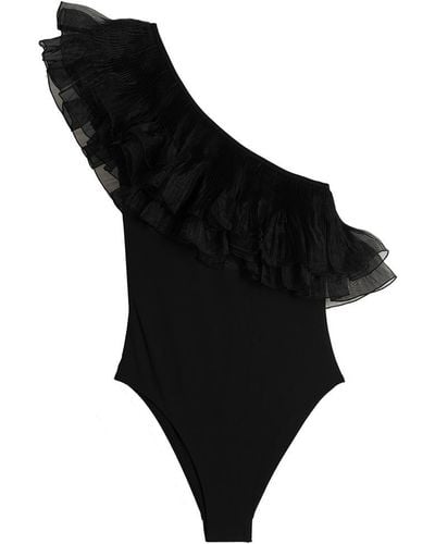 Giambattista Valli Ruches One-Piece Swimsuit - Black