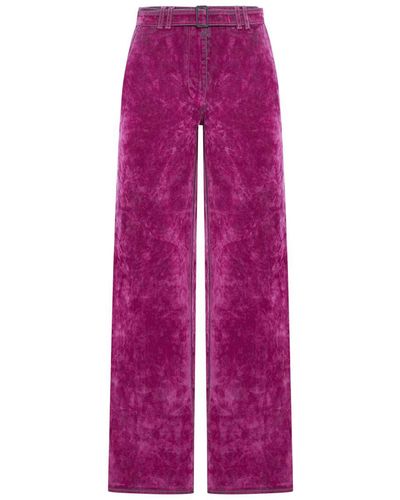 Sunnei High Waisted Trousers - Purple