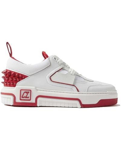 Christian Louboutin Astroloubi Studded Leather Low-top Sneakers - White