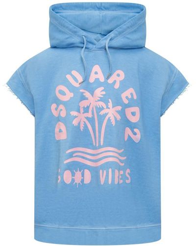 DSquared² Sweatshirt With Print - Blue