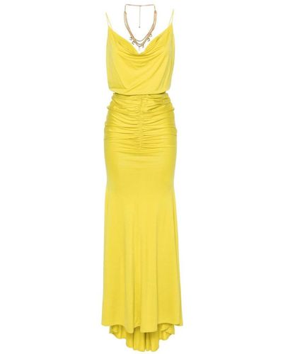 Elisabetta Franchi Dress Gathered Details - Yellow