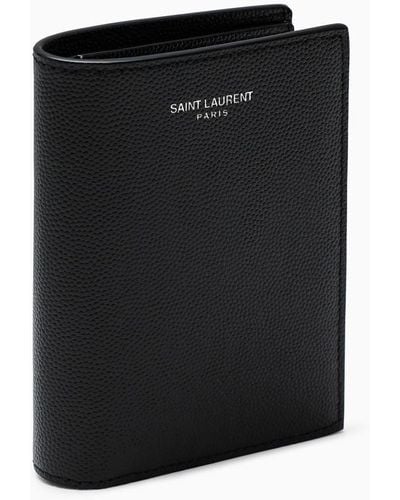 Saint Laurent Vertical Bi-Fold Wallet - Black