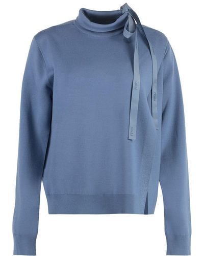 Fendi Wool Pullover - Blue