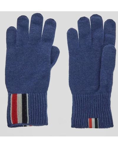 Thom Browne Thome Knit Gloves - Blue