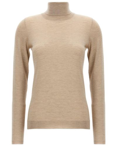 Brunello Cucinelli Glitter Turtleneck Jumper Jumper, Cardigans - Natural