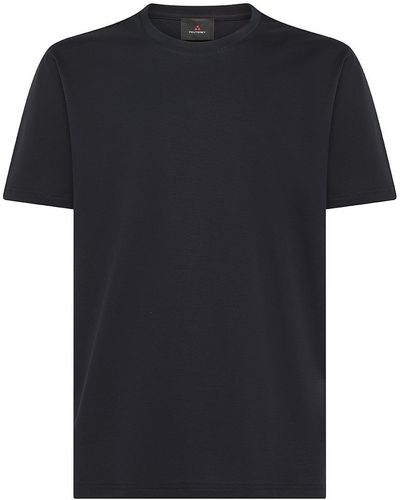 Peuterey Cotton T-Shirt With Embroidered Logo - Black