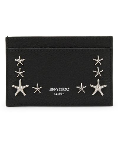 Jimmy Choo Black And Silver Leather Wallet