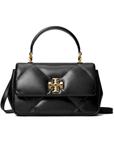 Tory Burch Kira Leather Handbag - Black