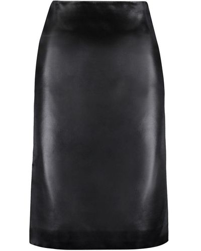 Saint Laurent Satin Skirt - Black