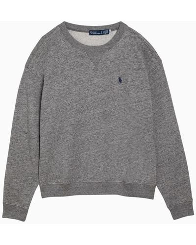 Polo Ralph Lauren Dark Crew-Neck Sweatshirt - Grey