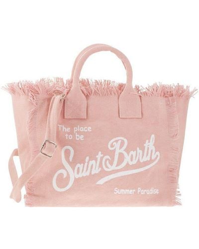 Mc2 Saint Barth Colette - Fringed Canvas Bag - Pink
