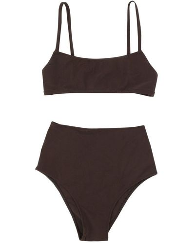 Lido Nylon Bikini Swimsuit - Brown