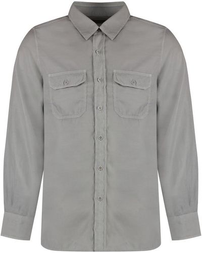 Tom Ford Cotton Twill Shirt - Grey