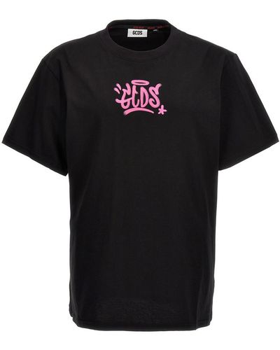 Gcds Logo Print T-shirt - Black