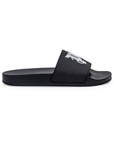 Palm Angels Sandal With Logo - White