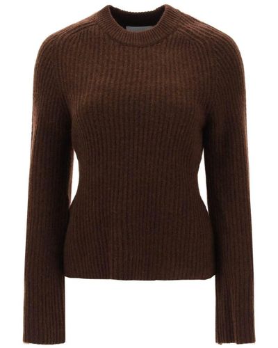 Loulou Studio 'kota' Cashmere Jumper With Bell Sleeves - Brown