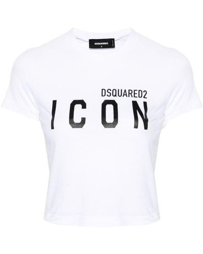 DSquared² Be Icon Mini Cotton T-shirt - White