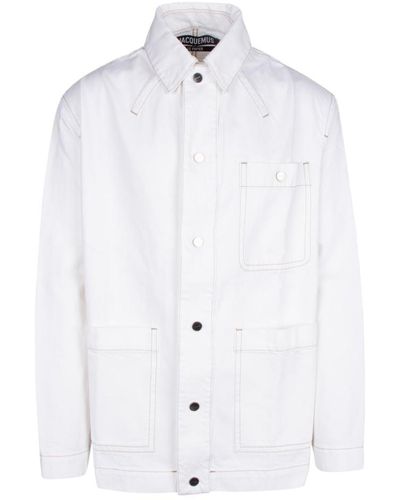 Jacquemus Yelo Denim Buttoned Jacket - White