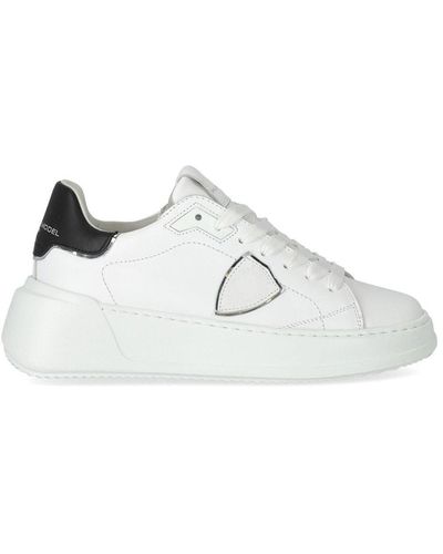Philippe Model Tres Temple Low Sneaker - White