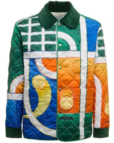 Casablancabrand Woman's Multicolor Quilted Satin Jacket