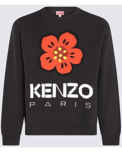 KENZO Cotton Boke Flower Sweater - Black