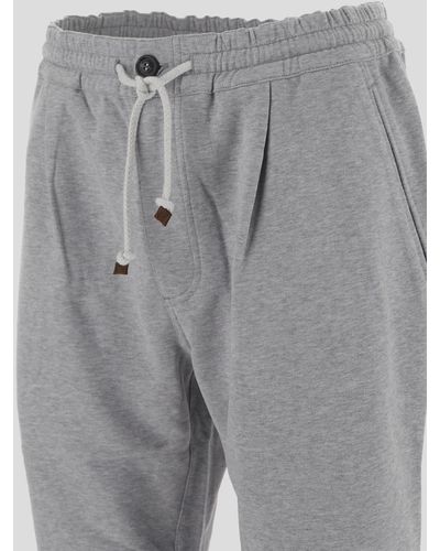 Brunello Cucinelli Drawstring Sweatpants - Gray