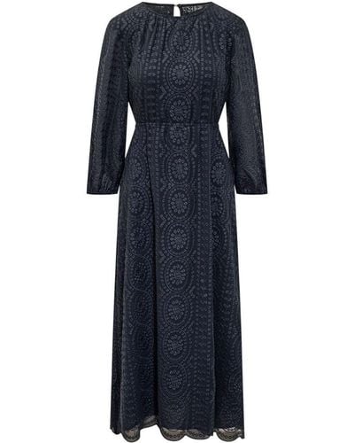 Ba&sh Dress With English Embroidery - Blue