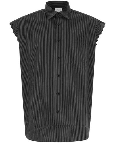 Vetements Ribbed Poplin Shirt - Black