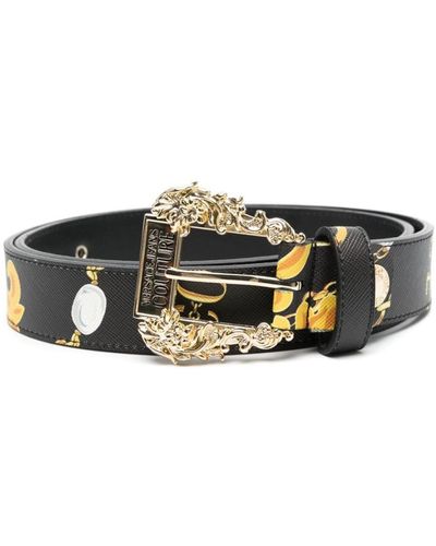 Versace Jeans Couture Belt With Print - Black