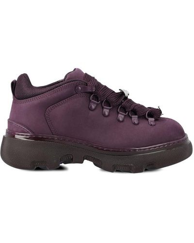 Burberry Nubuck Trek Boots - Purple