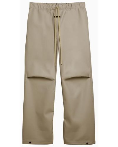 Fear Of God Rubberized Wide Leg Trousers Dune - Natural