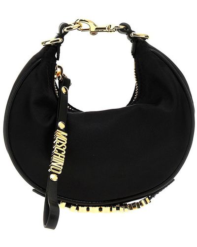 Moschino Logo Handbag Hand Bags Black