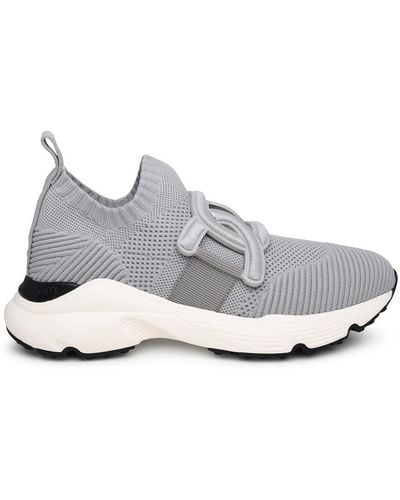 Tod's Gray Fabric Sneakers