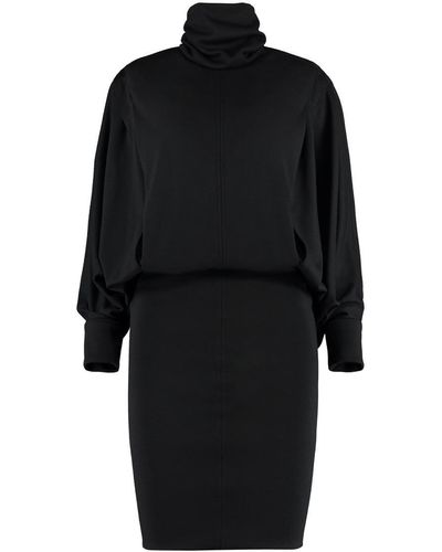 Saint Laurent Oversize Jersey Dress - Black