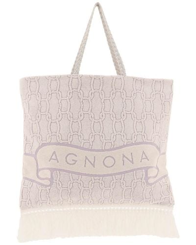 Agnona Cotton Tote Bag - Pink