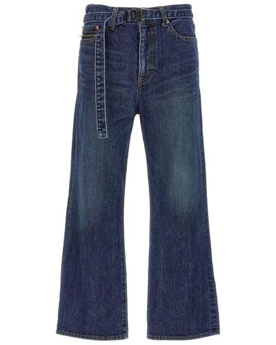 Sacai Bootcut Jeans Trousers - Blue