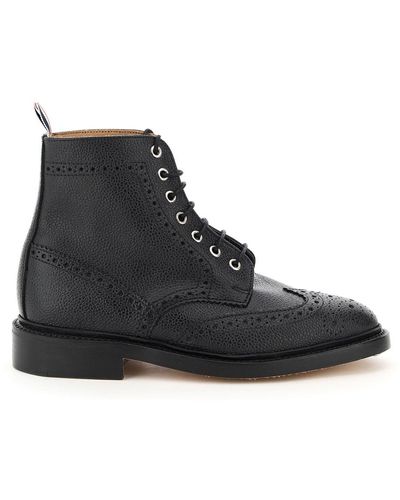 Thom Browne Classic Wingtip Lace-up Boots - Black