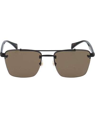 Yohji Yamamoto Rimless Square Sunglasses - Brown