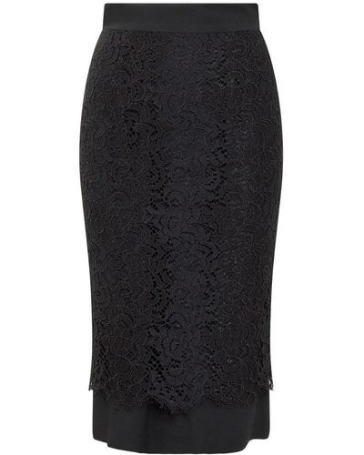 Anna Molinari Lace Skirt - Black