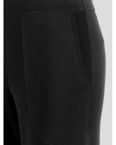 Gentry Portofino Gentryportofino Wide-leg Knit Trousers - Black