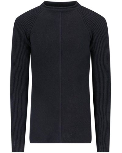 Rick Owens Long Sleeve Top With Crewneck - Blue