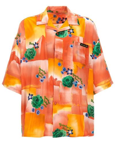 Martine Rose 'Today Floral Coral' Shirt - Orange