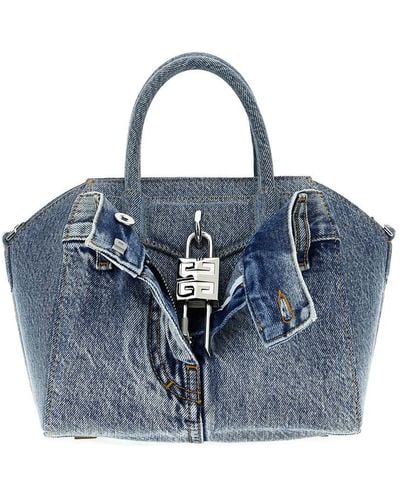 Givenchy 'Antigona Lock' Mini Handbag - Blue