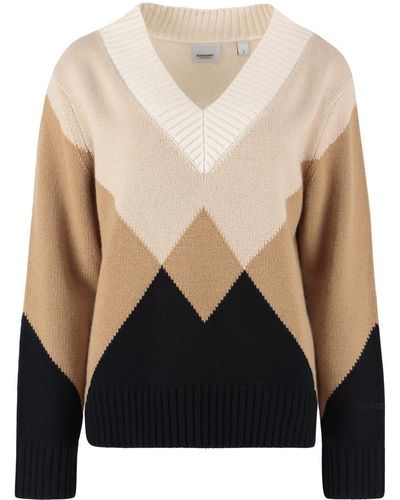 Burberry Cashmere Sweater - Multicolor