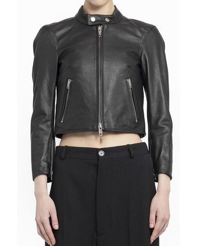 Balenciaga Leather Jackets - Black