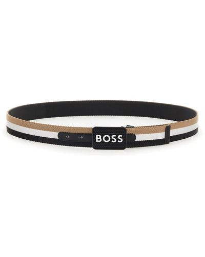 BOSS Belt With Logo - Black