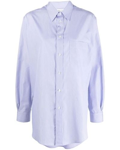 Maison Margiela Long-sleeve Piqué Shirt - Blue